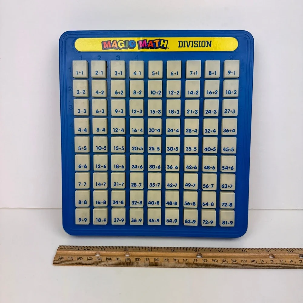 Vtg 1993 Magic‎ Math Division Learning Tool Press Blue Lanard Toys Homeschool